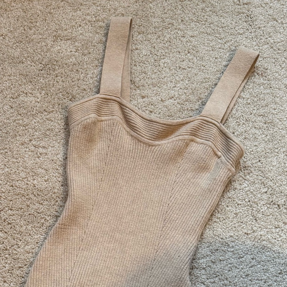Abercrombie & Fitch Ribbed Sweetheart Sweater Bodysuit
